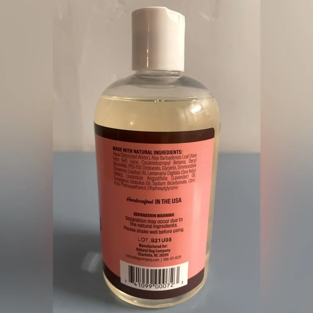 NWT • Natural Dog Company • Soothing Itchy Dog Shampoo • 12 oz.
